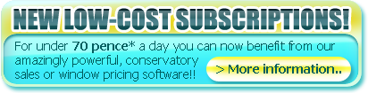 Low cost Subscriptions for windows or conservatories software