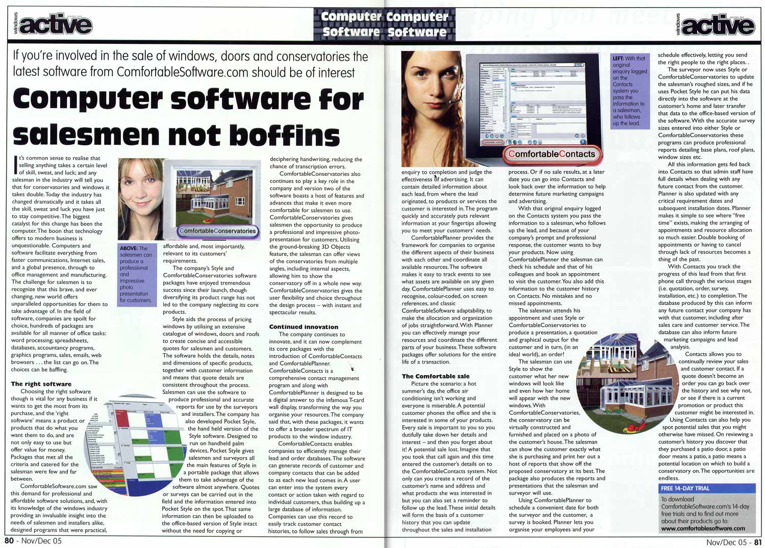 Editorial from the December 2005  issue of 'Windows Active'